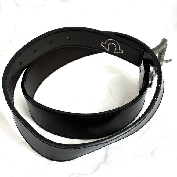 True Religion Lumin II Reversible Blk/brwn Roller Twist Simulated Leather Belt - Picture 8 of 10
